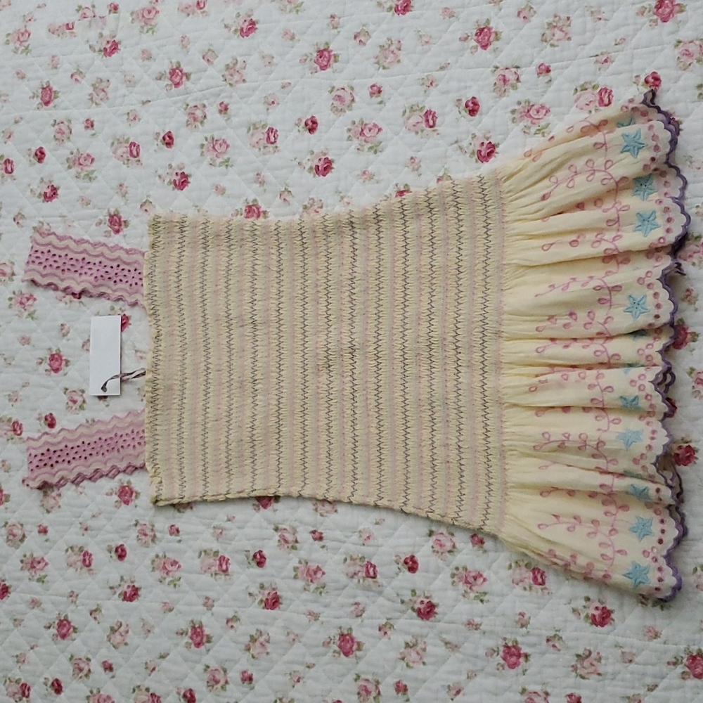 Loveshackfancy Jax smocked ruffle mini dress S - Picture 15 of 17